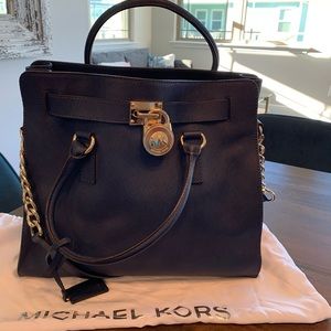 Michael Kors Large Hamilton Tote, Navy